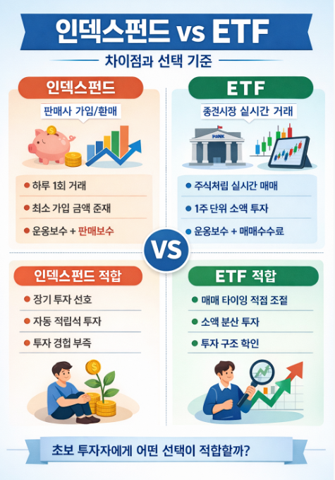 인덱스펀드와 ETF 비교